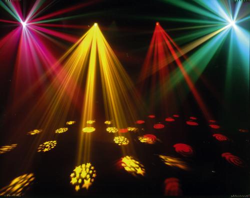Gobo disco light effect 8 Slow or fast moving multi colour gobo patterns